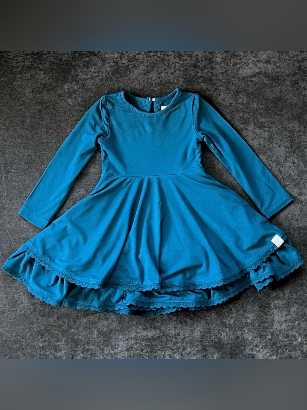 SweetHoney Girls Bamboo Long Sleeve Ruffle Hem Dress Size 12 Months